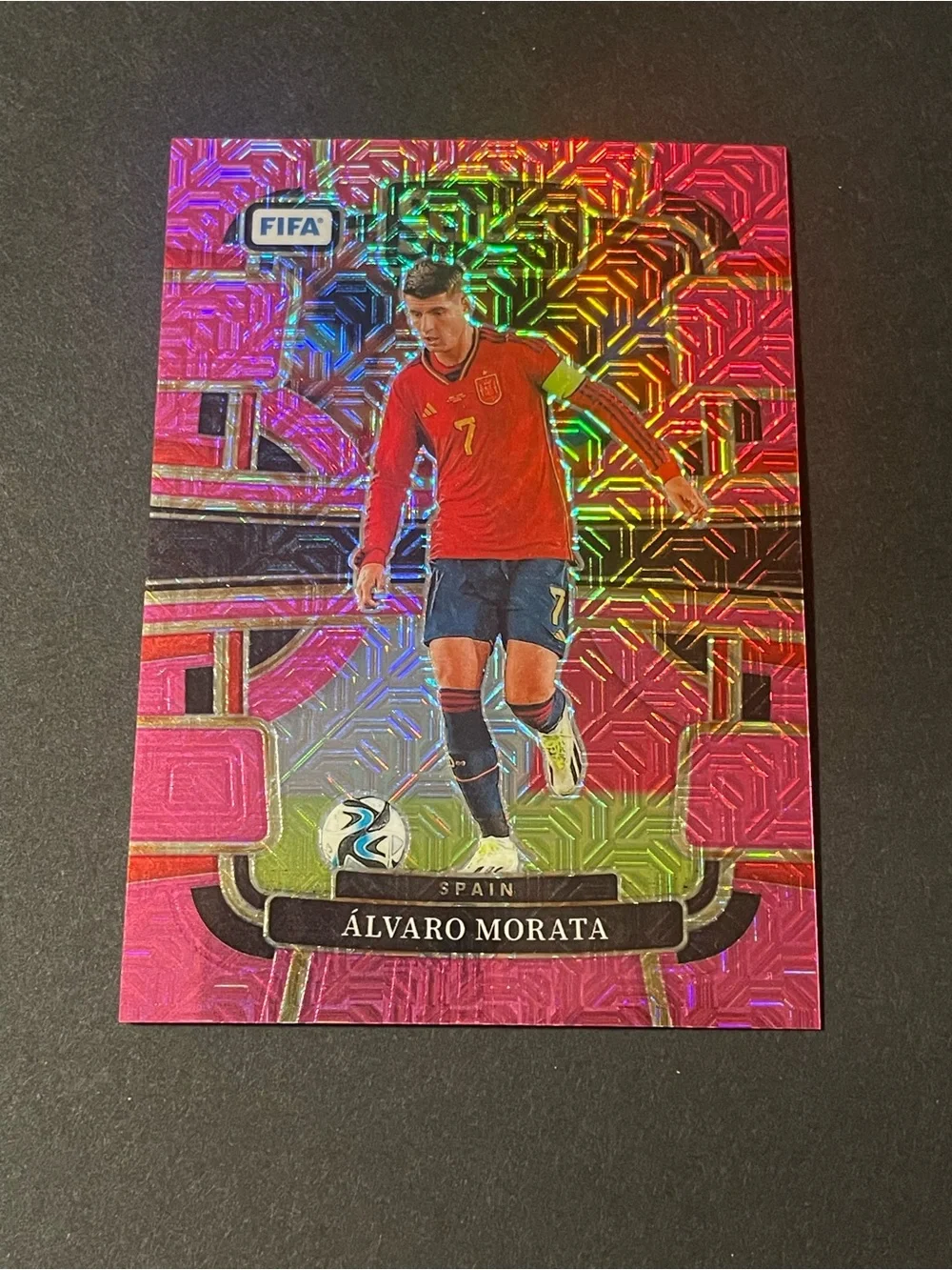 2023/24 Panini Soccer Select FIFA Álvaro Morata Pink Mojo Terrace 078/199 Spain
